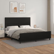Okvir za krevet s uzglavljem crni 160x200 cm od umjetne kože