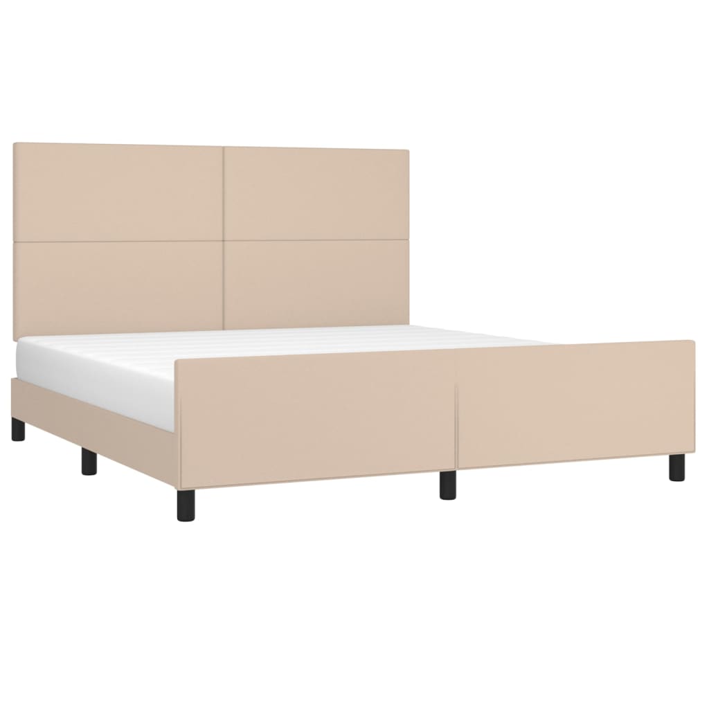 Okvir za krevet s uzglavljem cappuccina 180x200 cm umjetne koža
