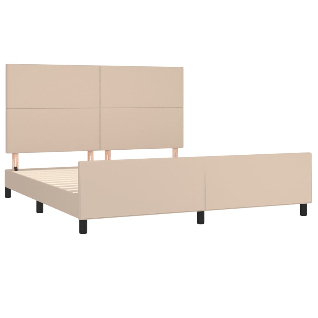 Okvir za krevet s uzglavljem cappuccina 180x200 cm umjetne koža