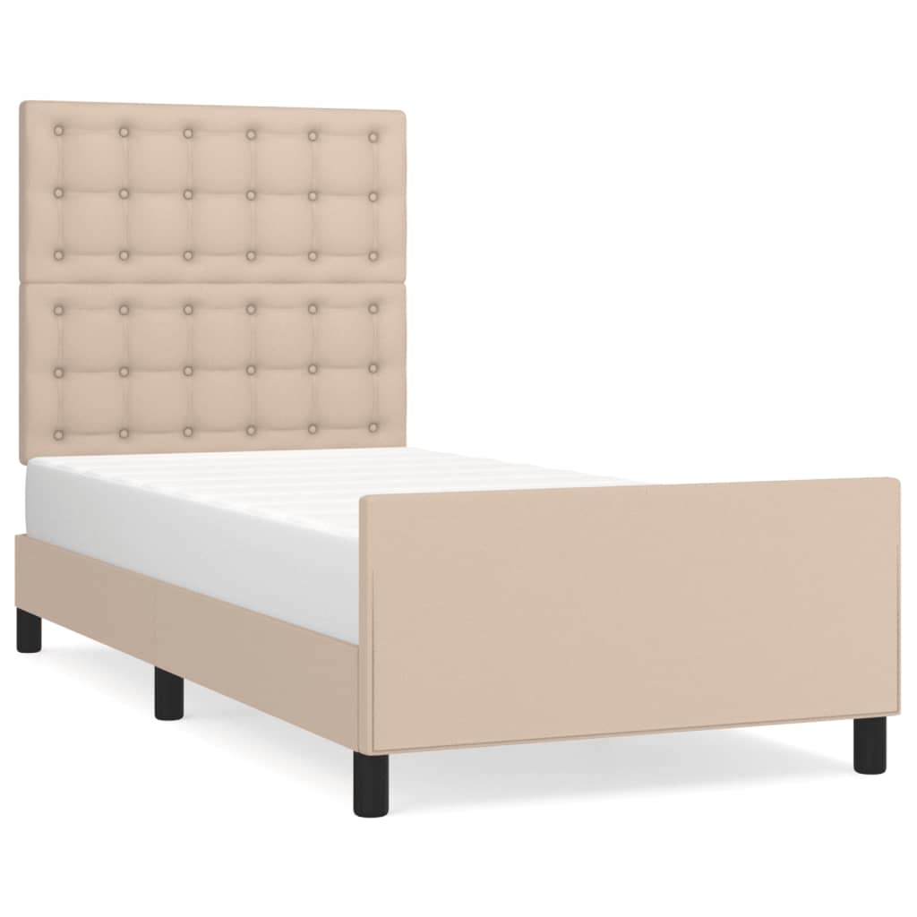 Okvir za krevet boja cappuccina 100x200 cm umjetna koža