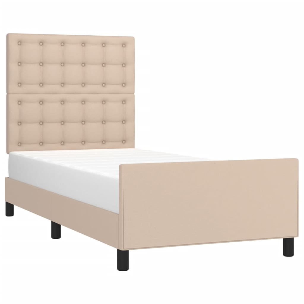 Okvir za krevet boja cappuccina 100x200 cm umjetna koža