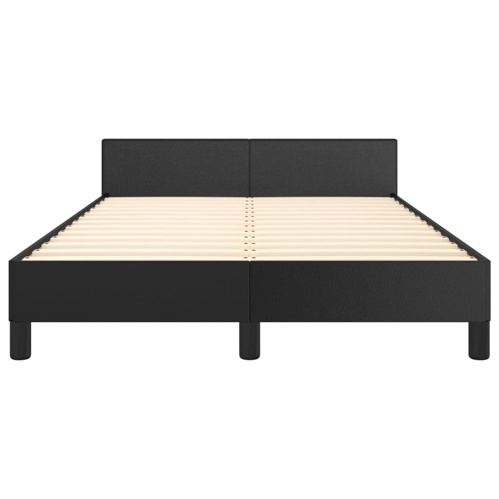 Okvir za krevet s uzglavljem crni 120 x 200 cm od umjetne kože