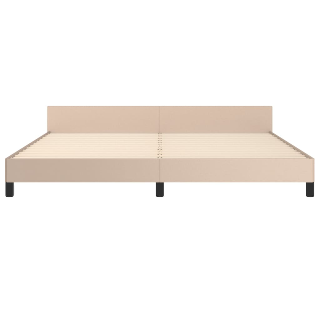 Okvir za krevet s uzglavljem cappuccina 200x200 cm umjetna koža