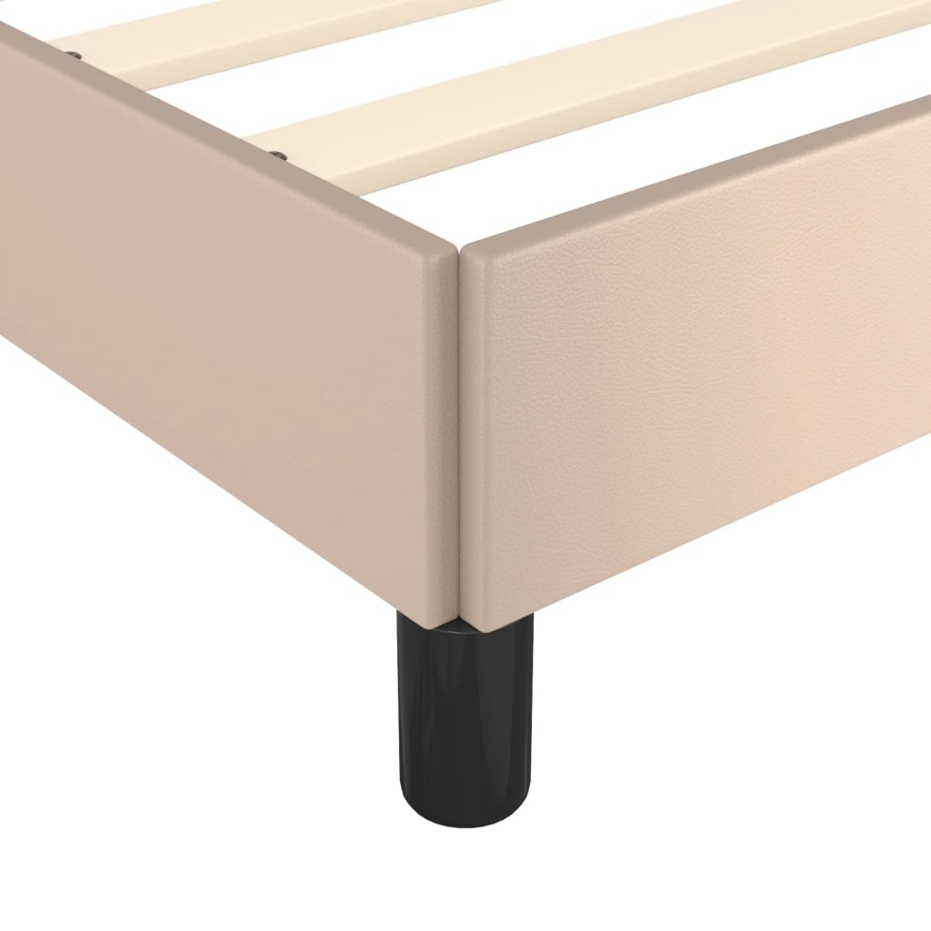 Okvir za krevet s uzglavljem cappuccina 200x200 cm umjetna koža