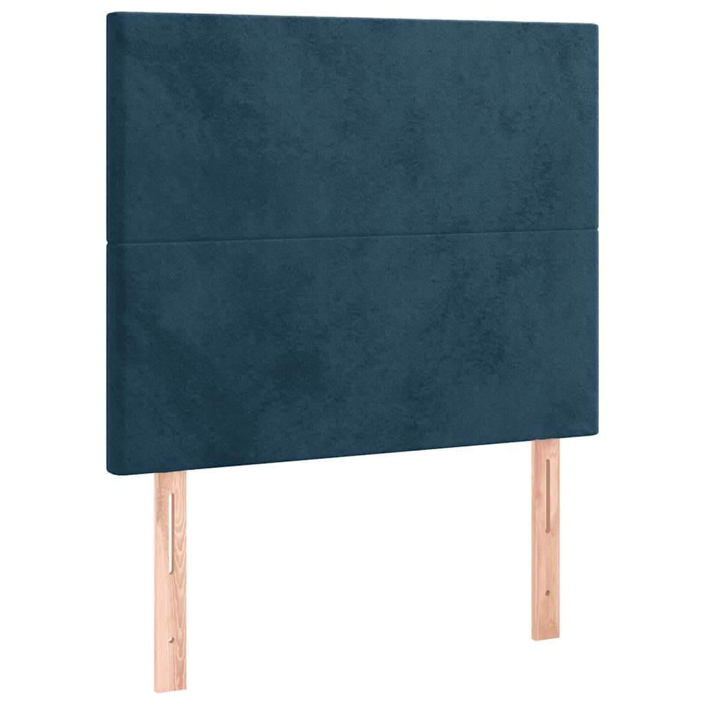 Okvir za krevet bez madraca tamnoplavi 90x190 cm baršunasti