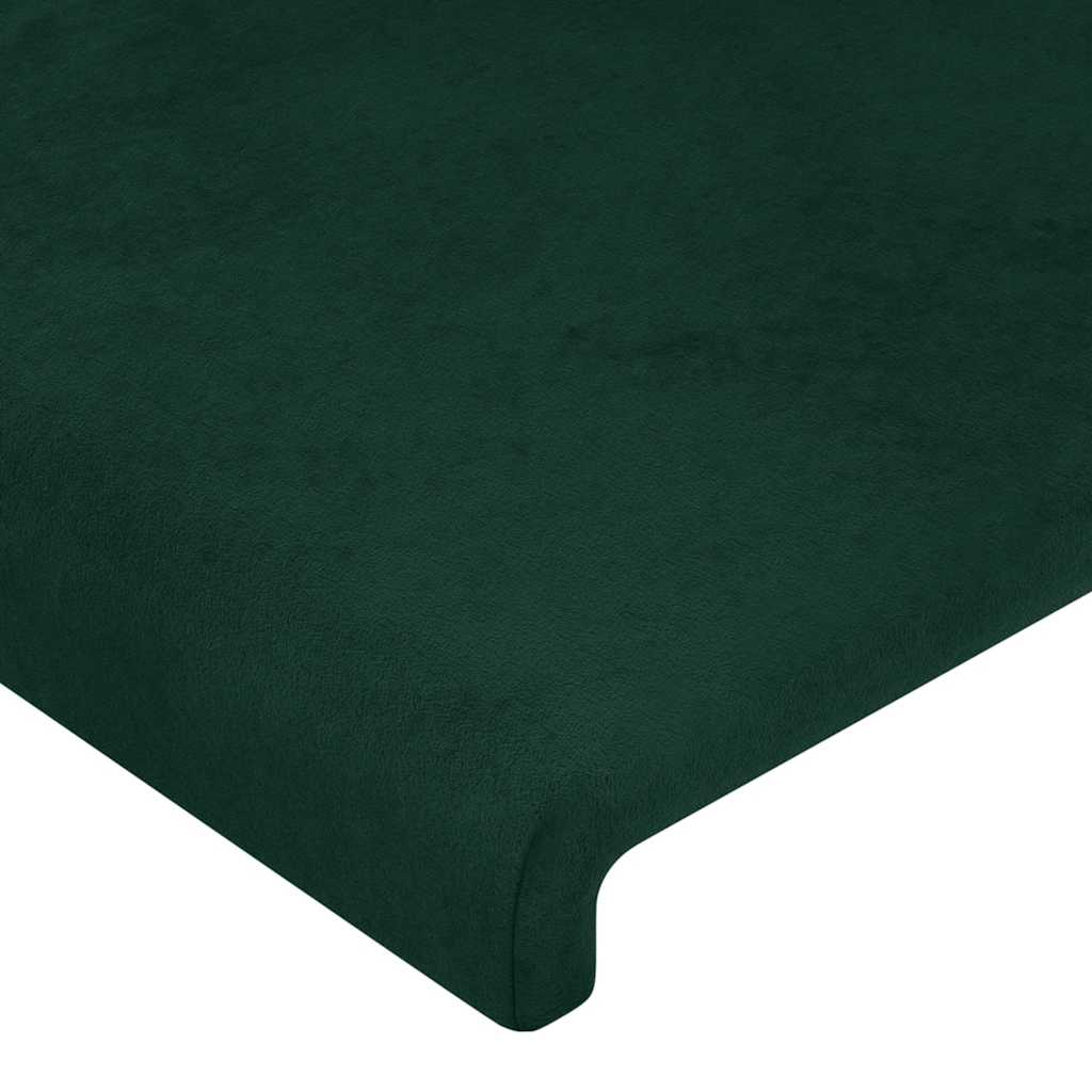 Okvir za krevet bez madraca tamnozeleni 100x200 cm baršunasti