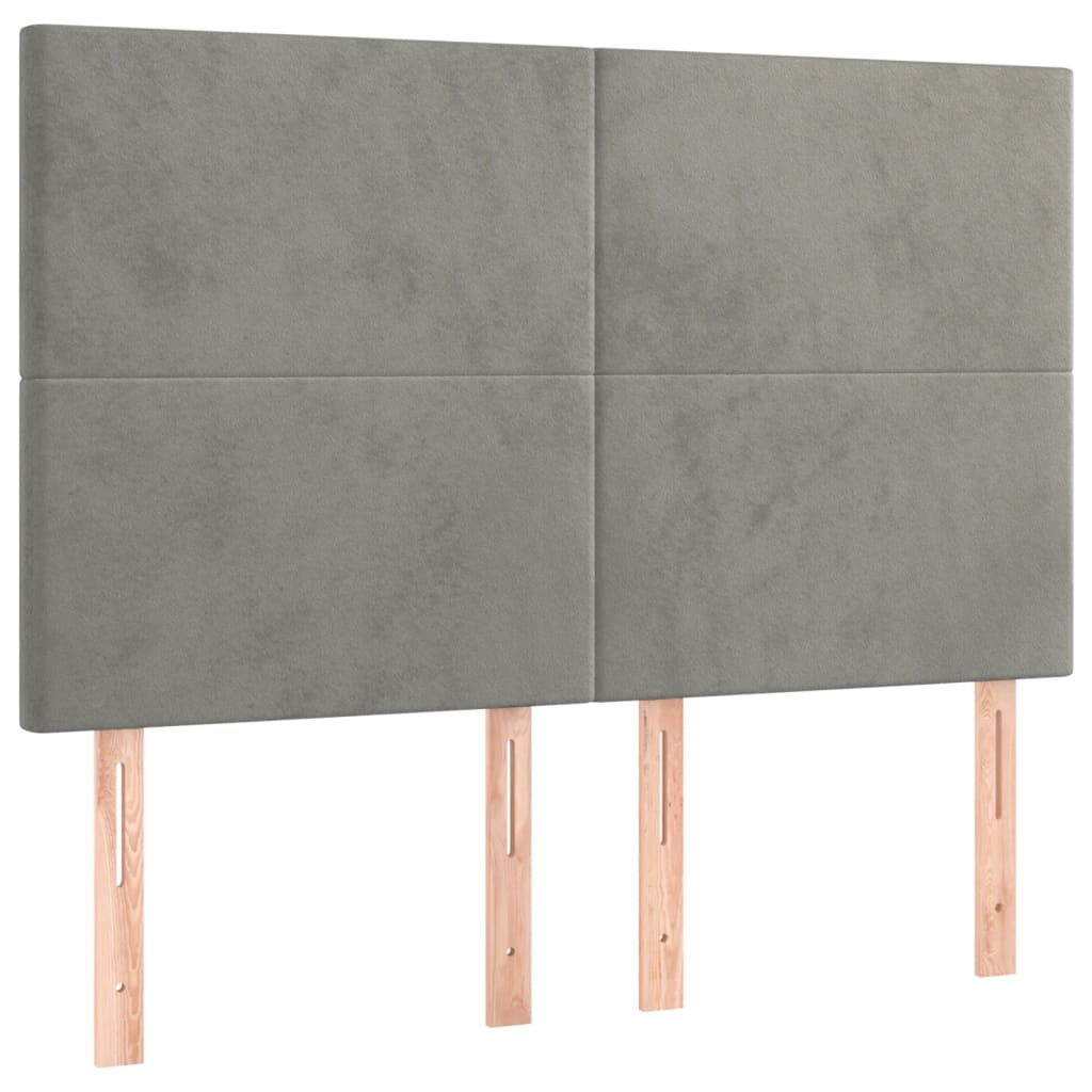 Okvir za krevet bez madraca svjetlosivi 140x200 cm baršunasti