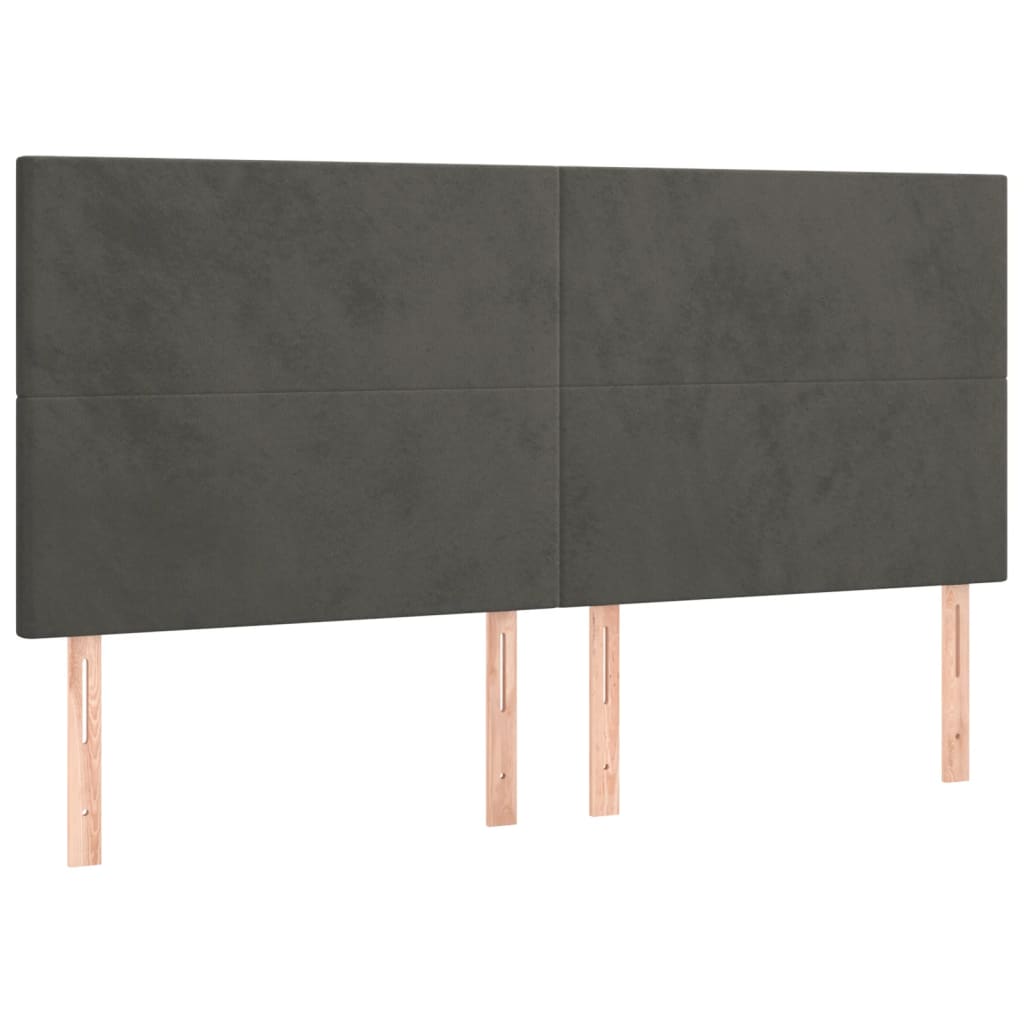 Okvir za krevet bez madraca tamnosivi 160x200 cm baršunasti