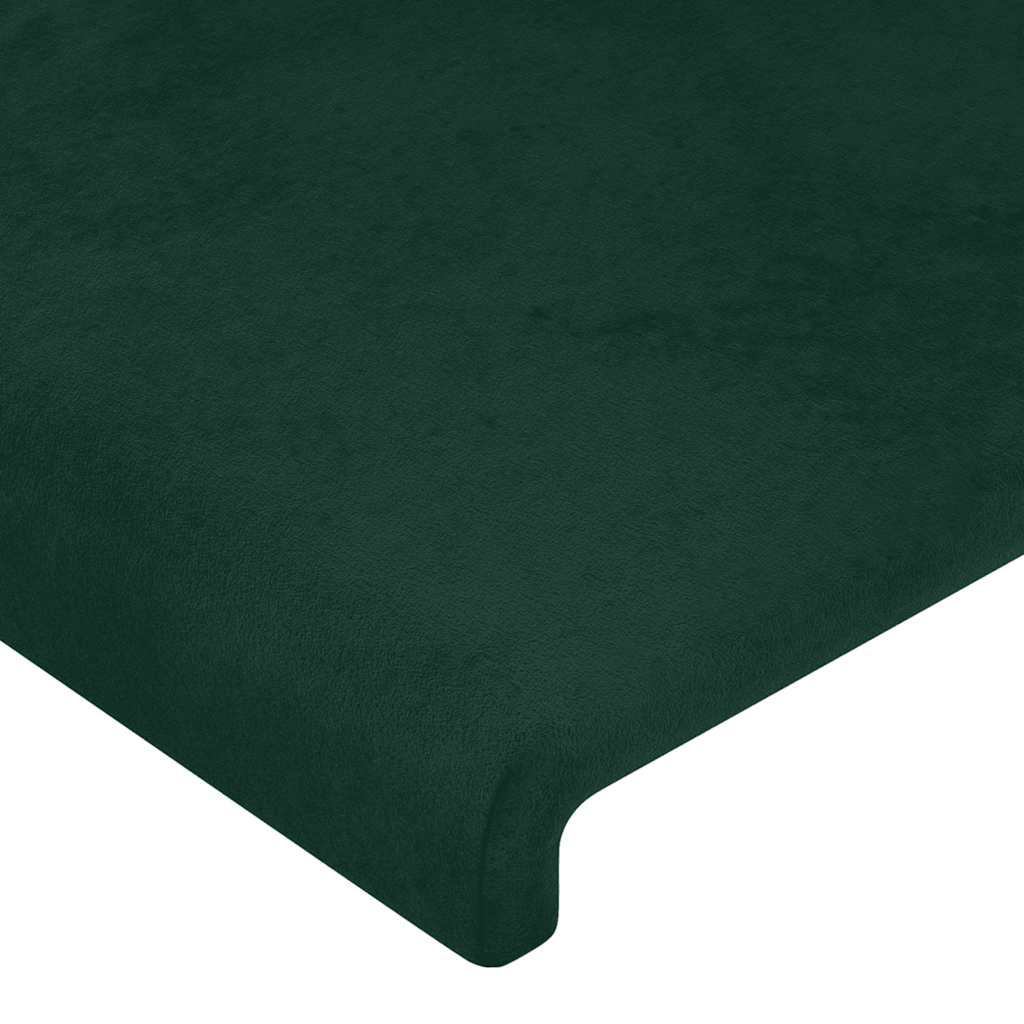Okvir za krevet bez madraca tamnozeleni 160x200 cm baršunasti