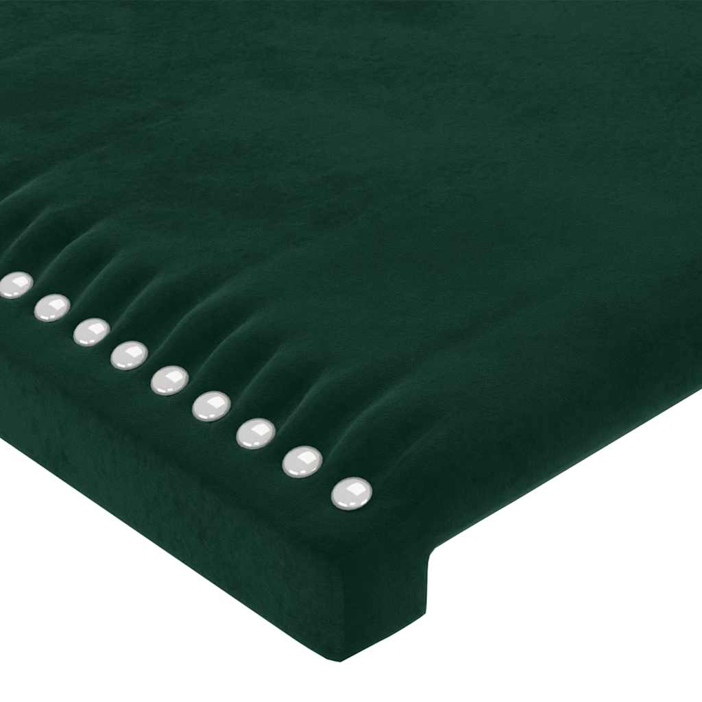 Okvir za krevet bez madraca tamnozeleni 90x200 cm baršunasti