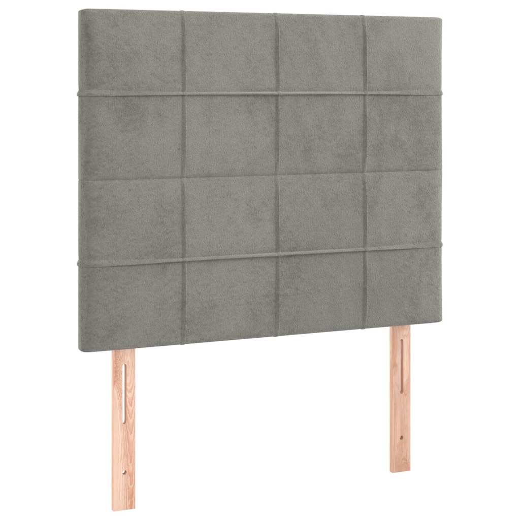 Okvir kreveta bez madraca svjetlosivi 100x200 cm baršunasti