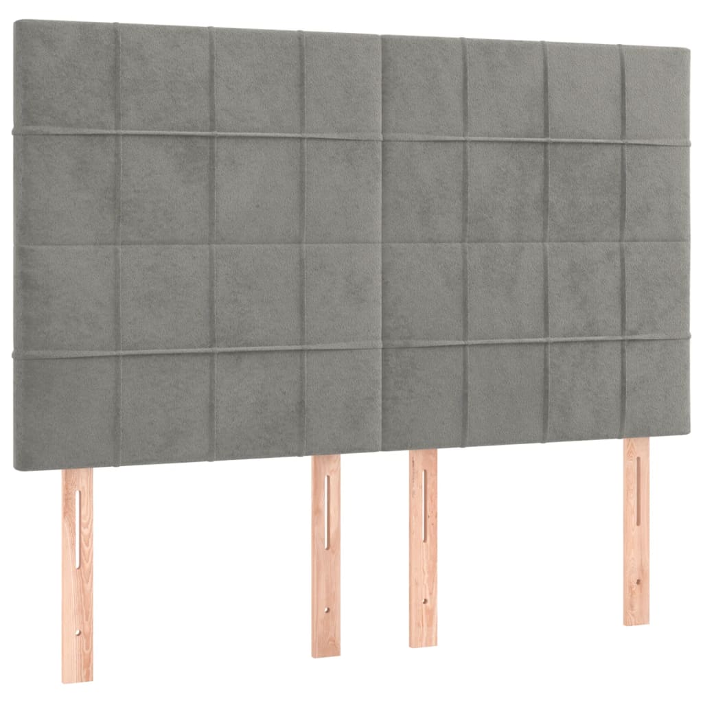 Okvir za krevet bez madraca svjetlosivi 140x200 cm baršunasti