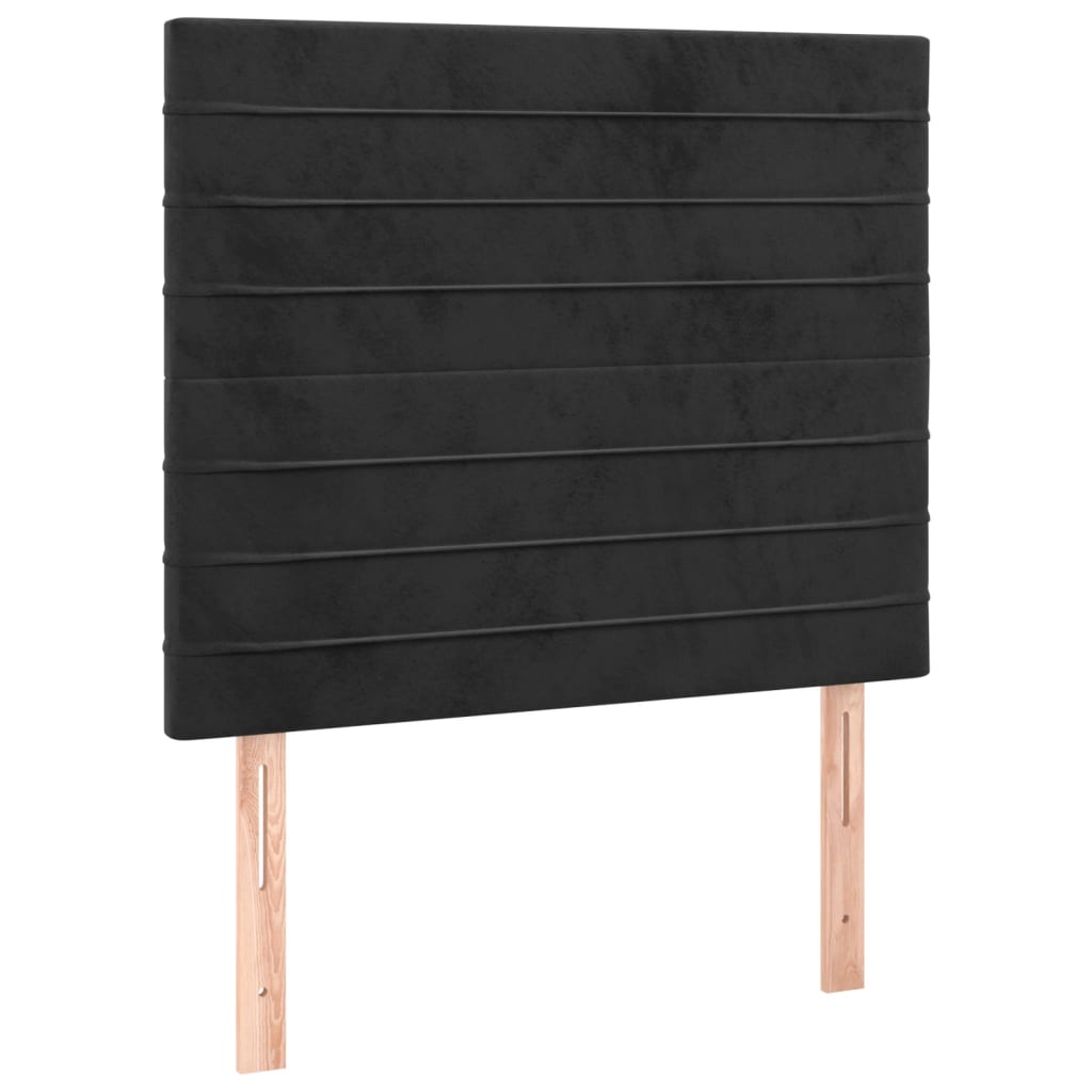 Okvir za krevet bez madraca crni 100x200 cm baršunasti