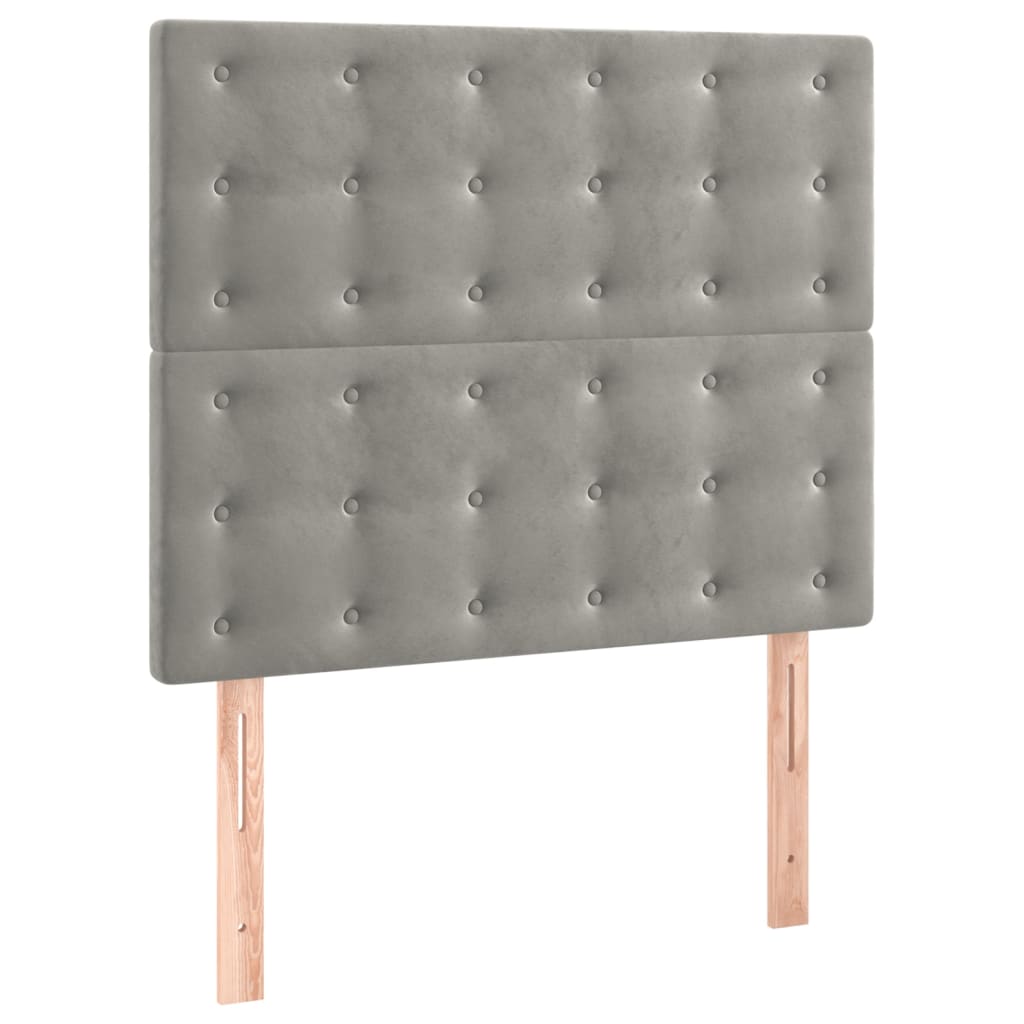 Okvir za krevet bez madraca svjetlosivi 80x200 cm baršunasti