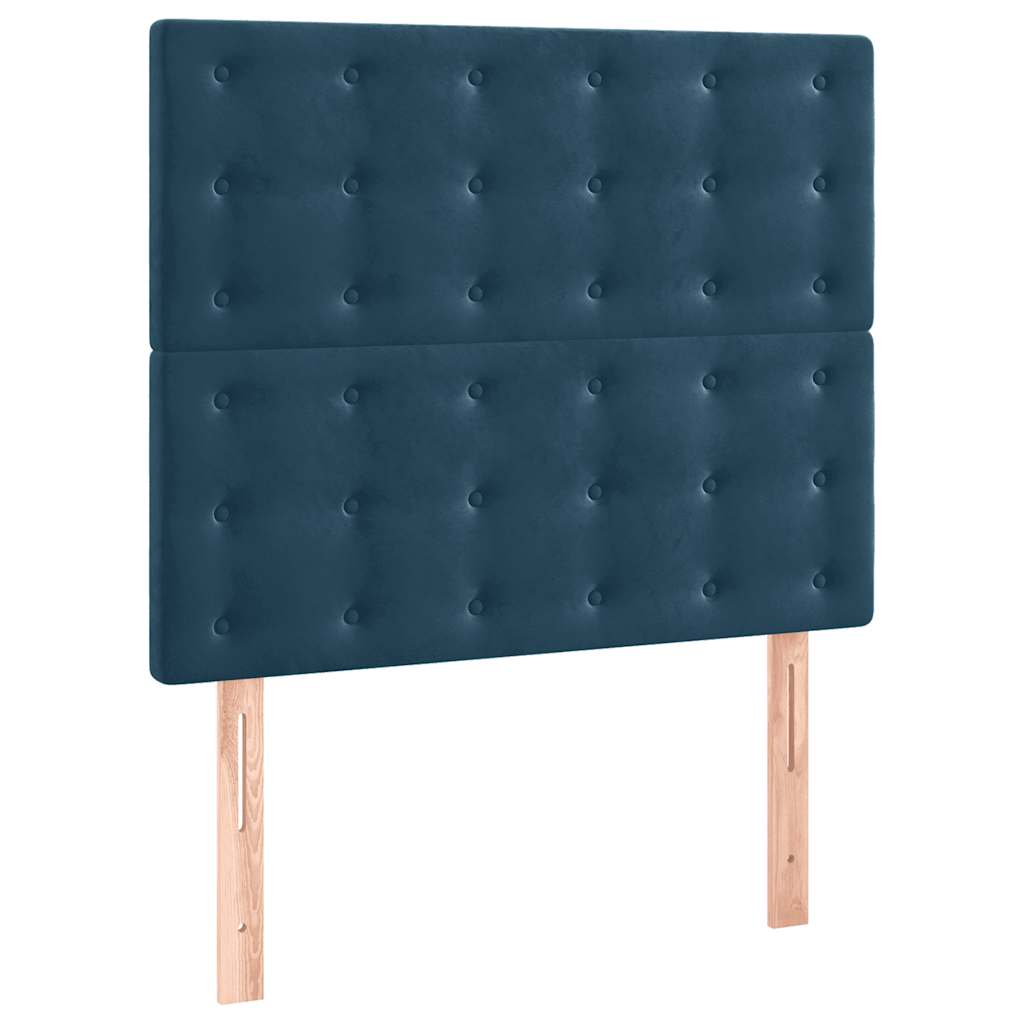 Okvir za krevet bez madraca tamnoplavi 90x200 cm baršunasti