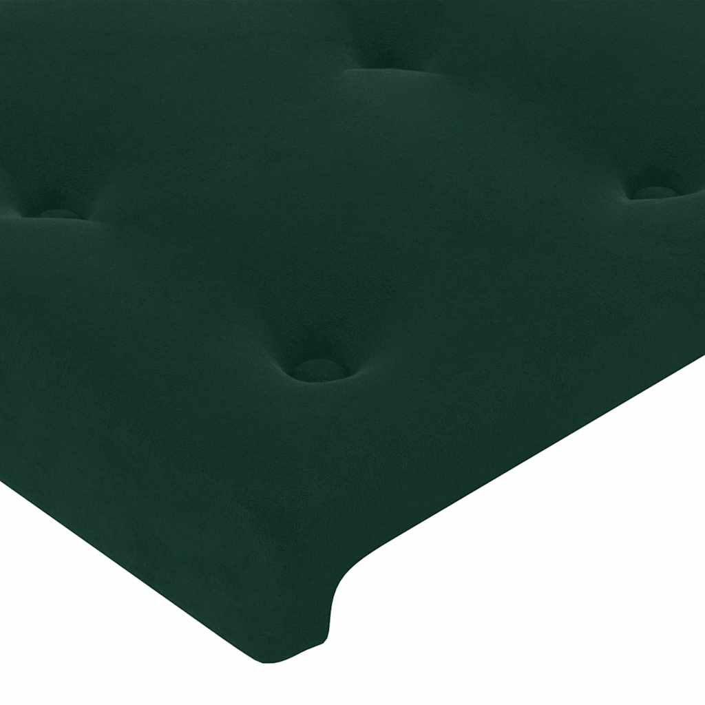 Okvir kreveta bez madraca tamnozeleni 120x200 cm baršunasti