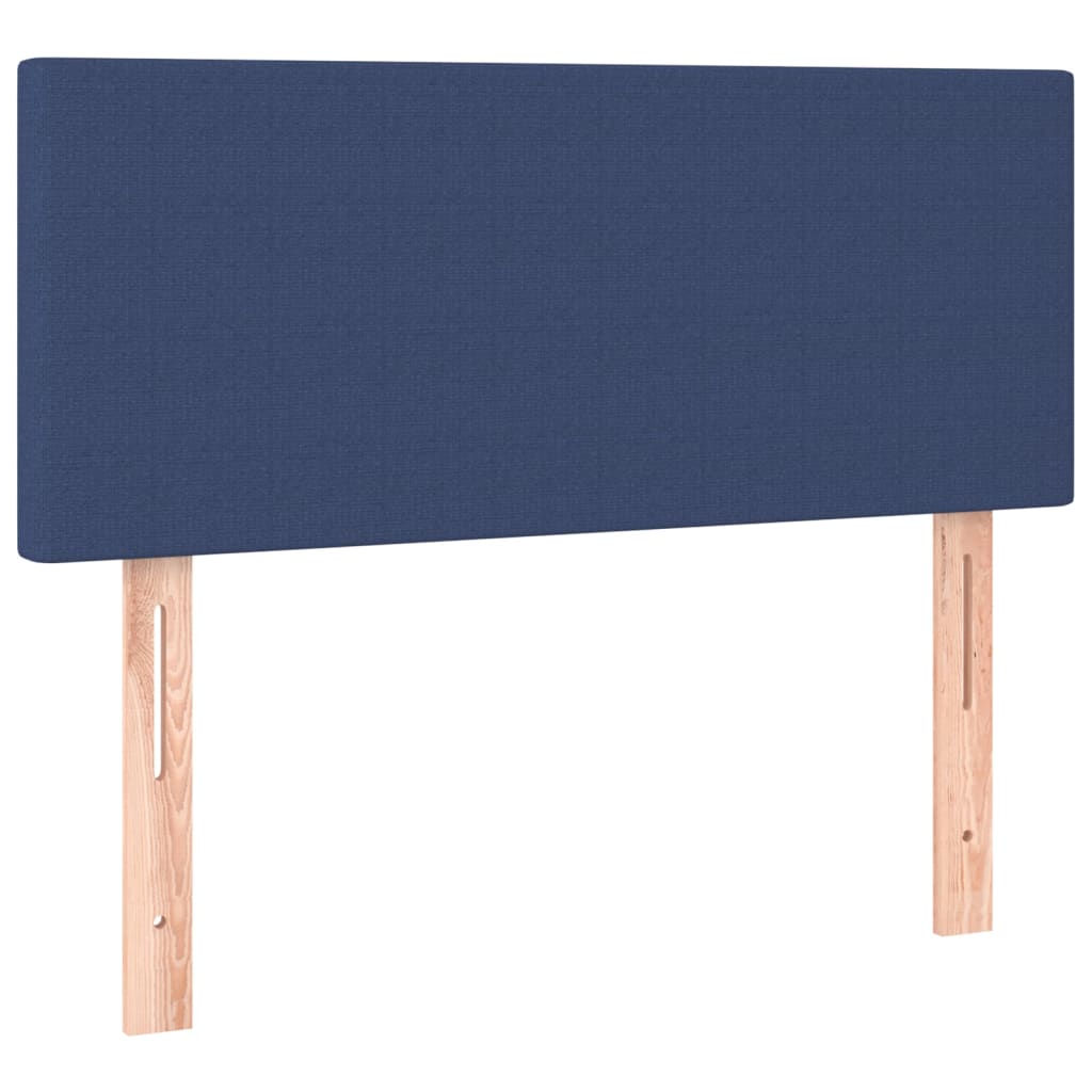 Krevet s oprugama i madracem plavi 90 x 190 cm od tkanine