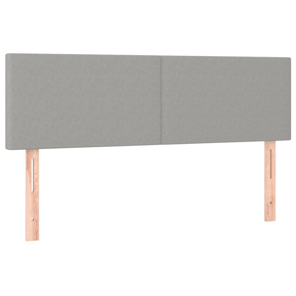 Krevet s oprugama i madracem svjetlosivi 140x190 cm od tkanine