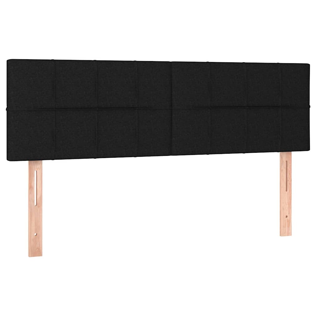 Krevet s oprugama i madracem crni 140x200 cm od tkanine