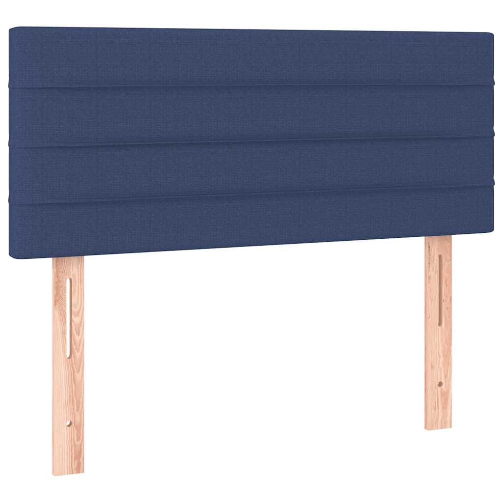 Krevet s oprugama i madracem plavi 90 x 190 cm od tkanine