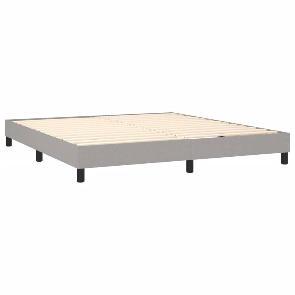 Krevet box spring s madracem svjetlosiva 160x200 cm tkanina