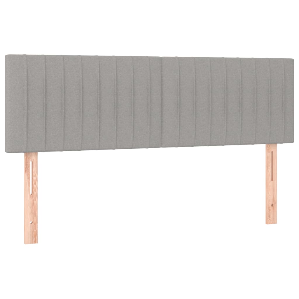 Krevet box spring s madracem svjetlosivi 140x200 cm od tkanine