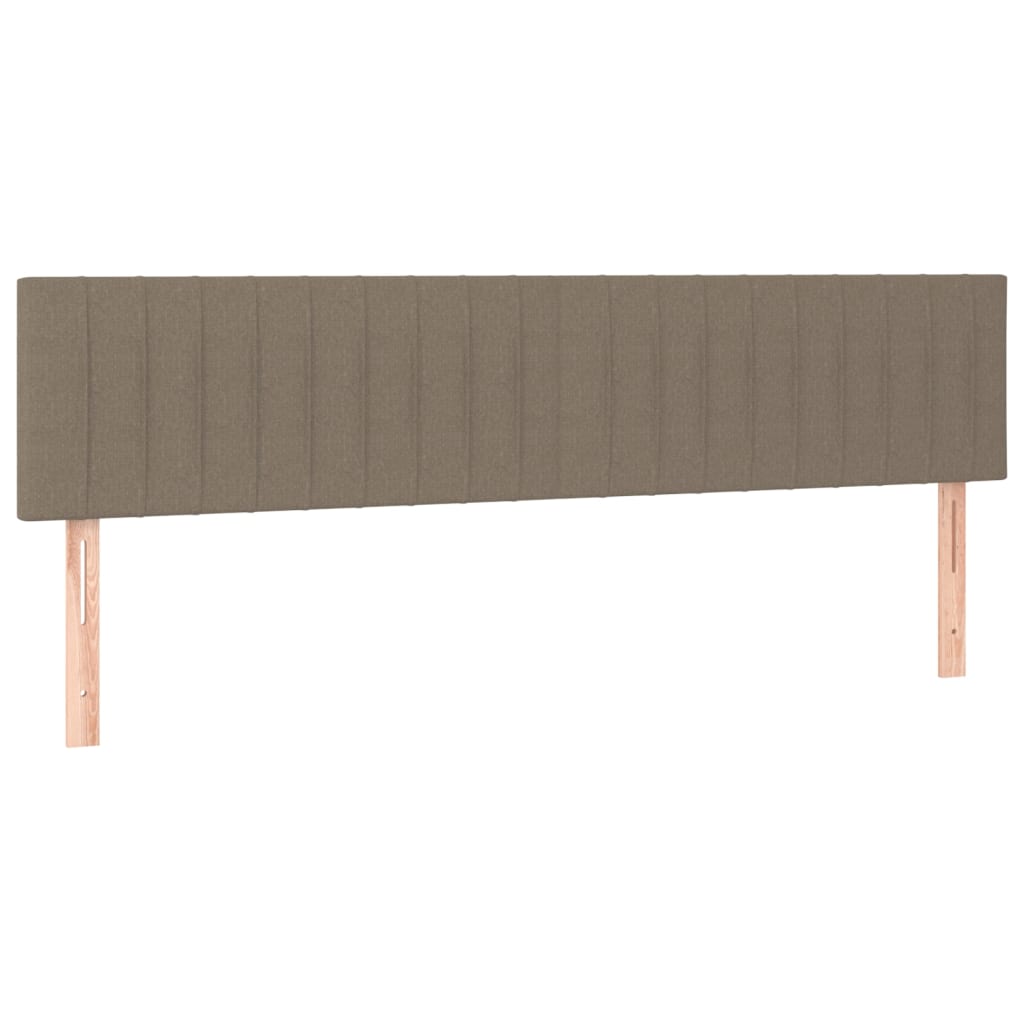 Krevet s oprugama i madracem smeđesivi 160x200 cm tkanina