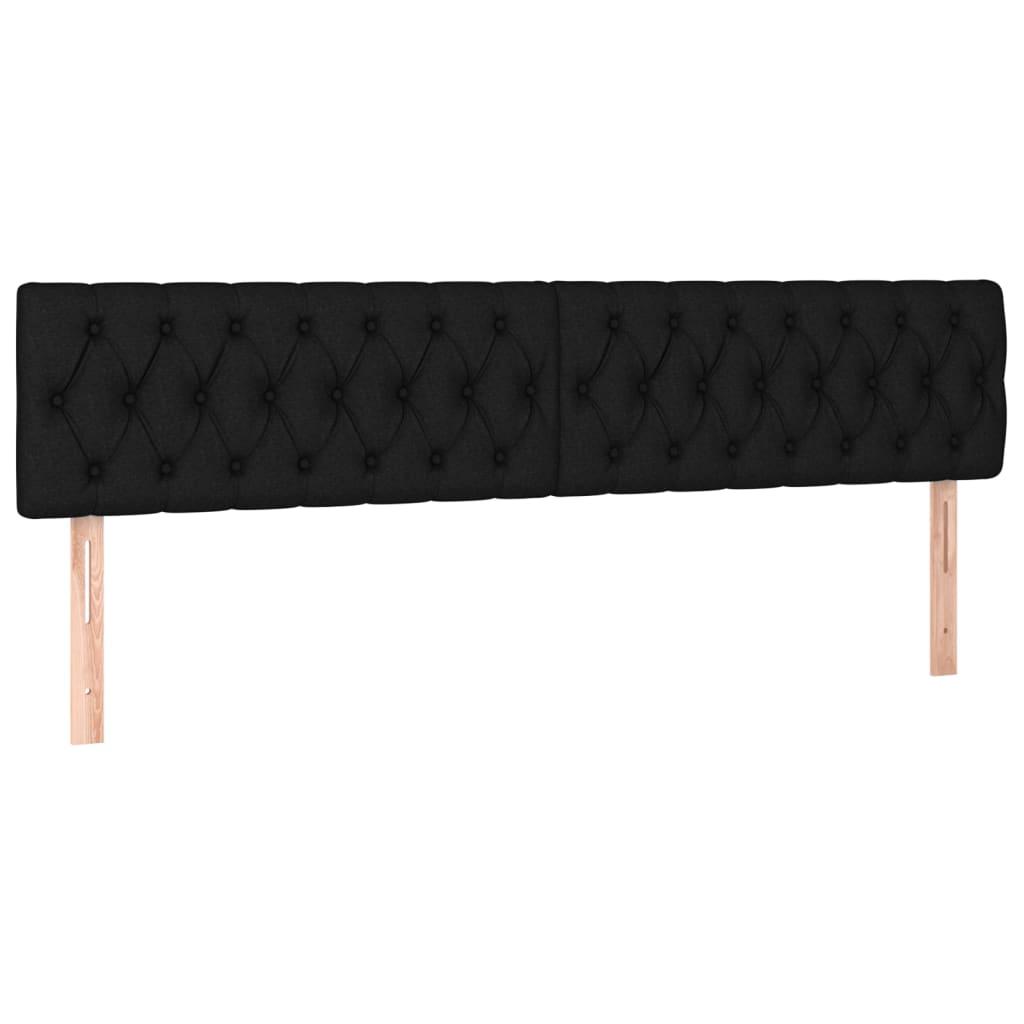Krevet s oprugama i madracem crni 180x200 cm od tkanine