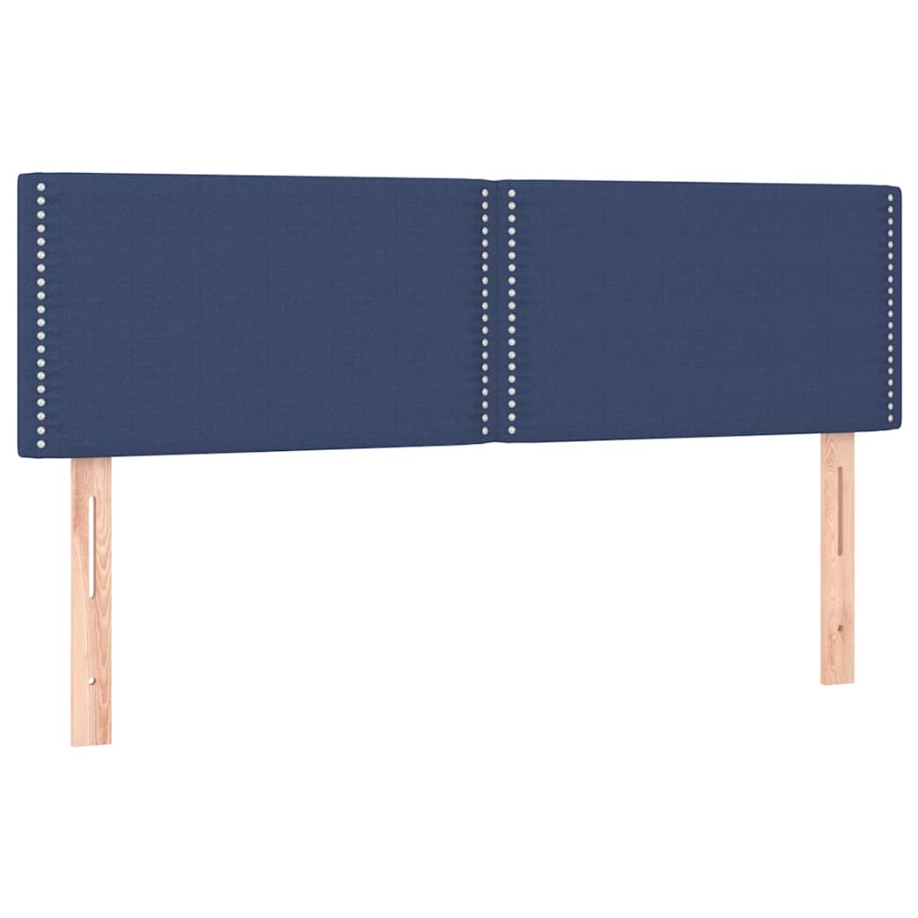 Krevet s oprugama i madracem plavi 140x200 cm od tkanine