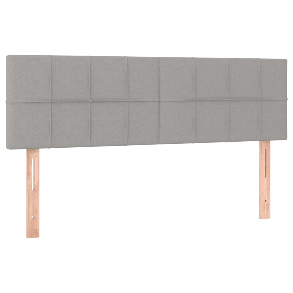Krevet box spring s madracem svjetlosivi 140x200 cm od tkanine