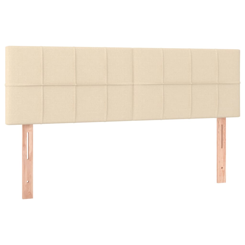 Krevet s oprugama i madracem krem 140x200 cm od tkanine