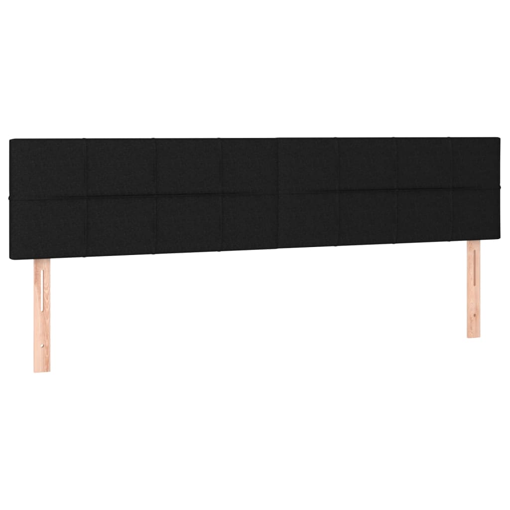 Krevet s oprugama i madracem crni 160x200 cm od tkanine