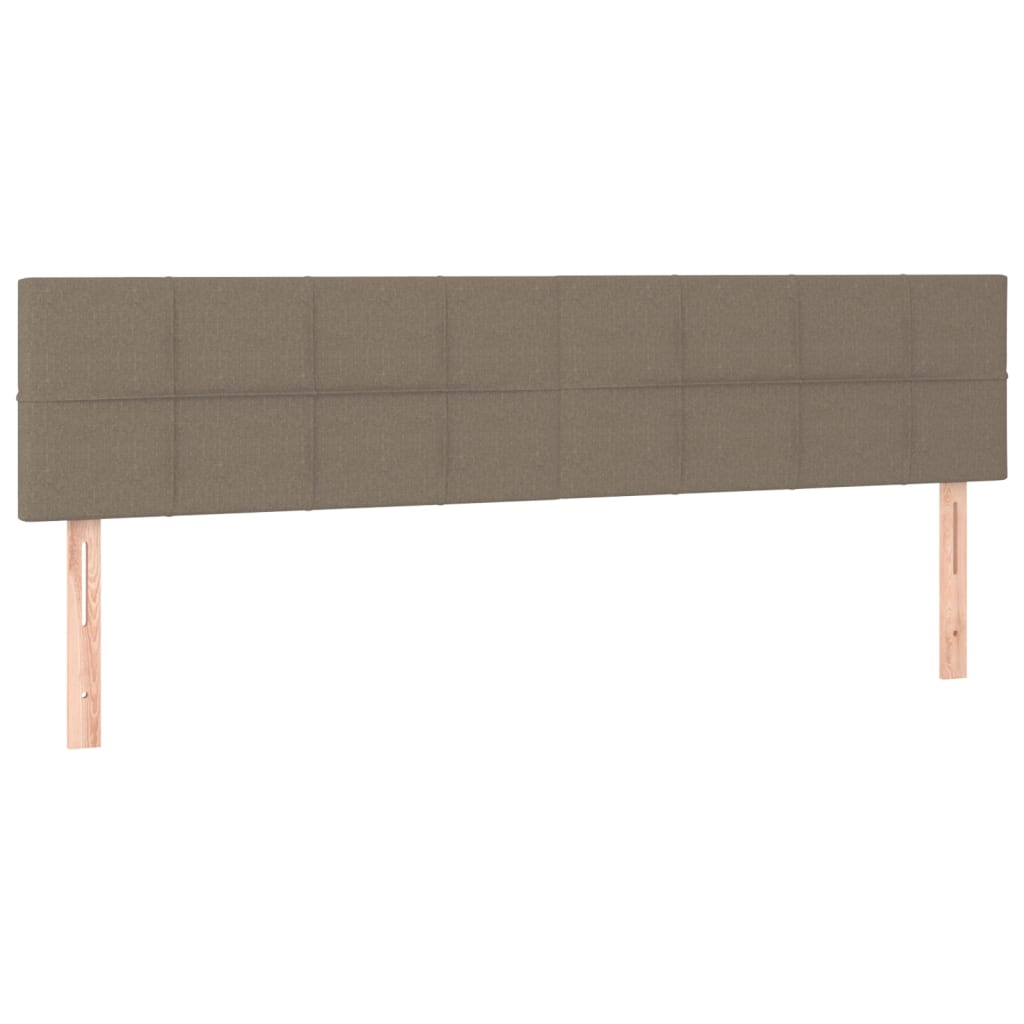 Krevet s oprugama i madracem smeđesivi 160x200 cm tkanina