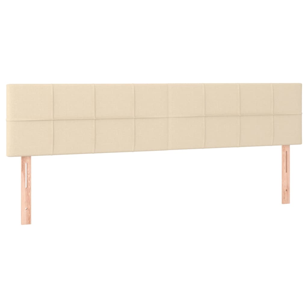 Krevet s oprugama i madracem krem 160x200 cm od tkanine