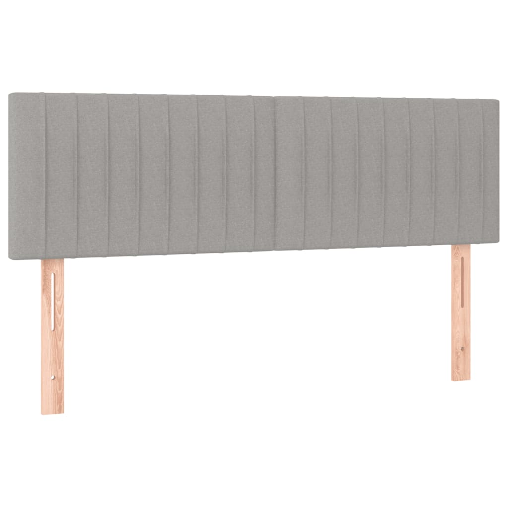 Krevet box spring s madracem svjetlosivi 140x200 cm od tkanine