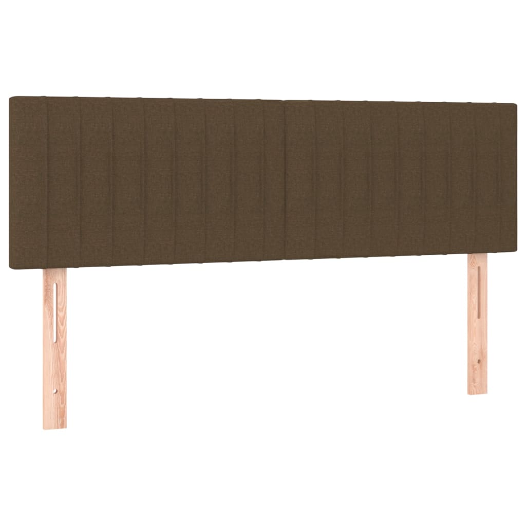Krevet s oprugama i madracem tamnosmeđi 140x200 cm tkanina
