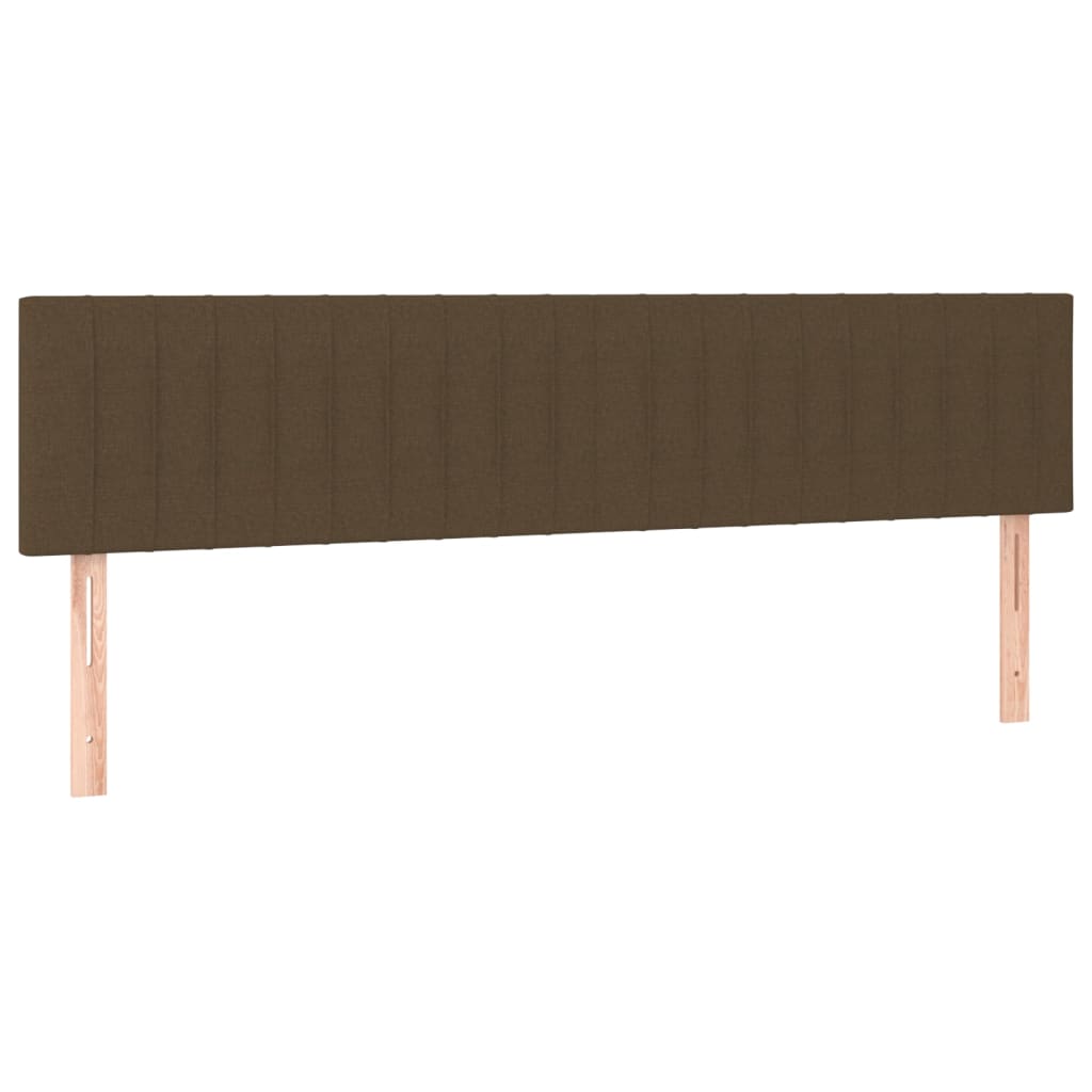 Krevet s oprugama i madracem tamnosmeđi 160x200 cm tkanina