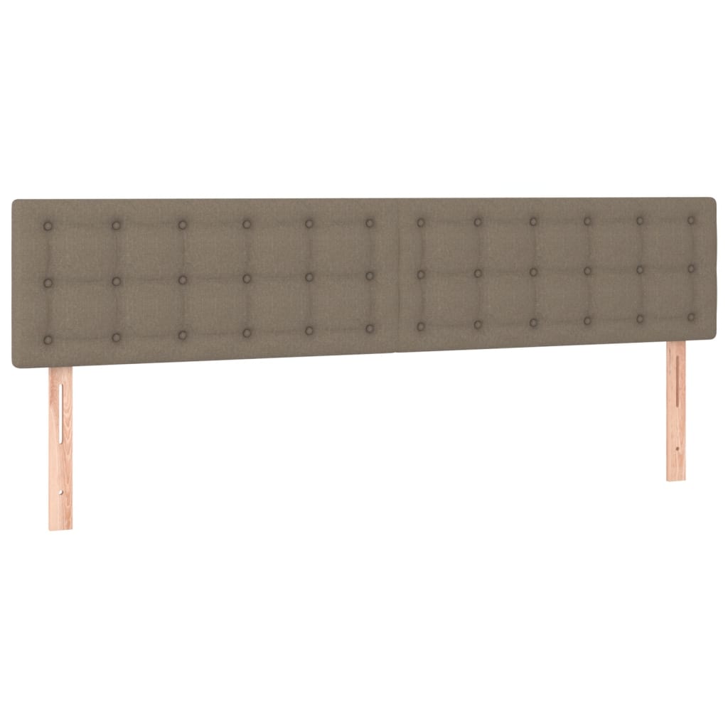 Krevet s oprugama i madracem smeđesivi 160x200 cm tkanina