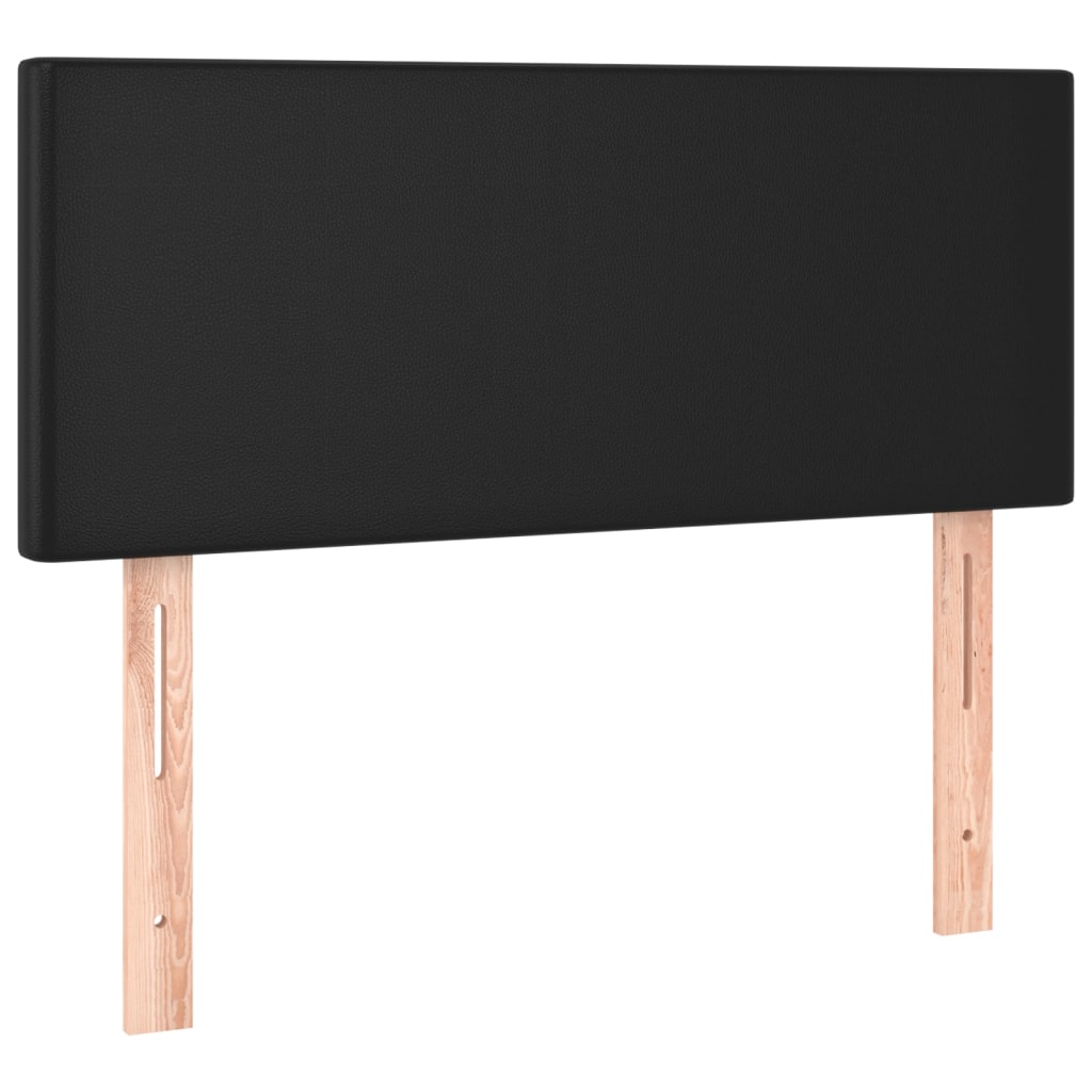 Krevet s oprugama i madracem crni 100x200 cm od umjetne kože