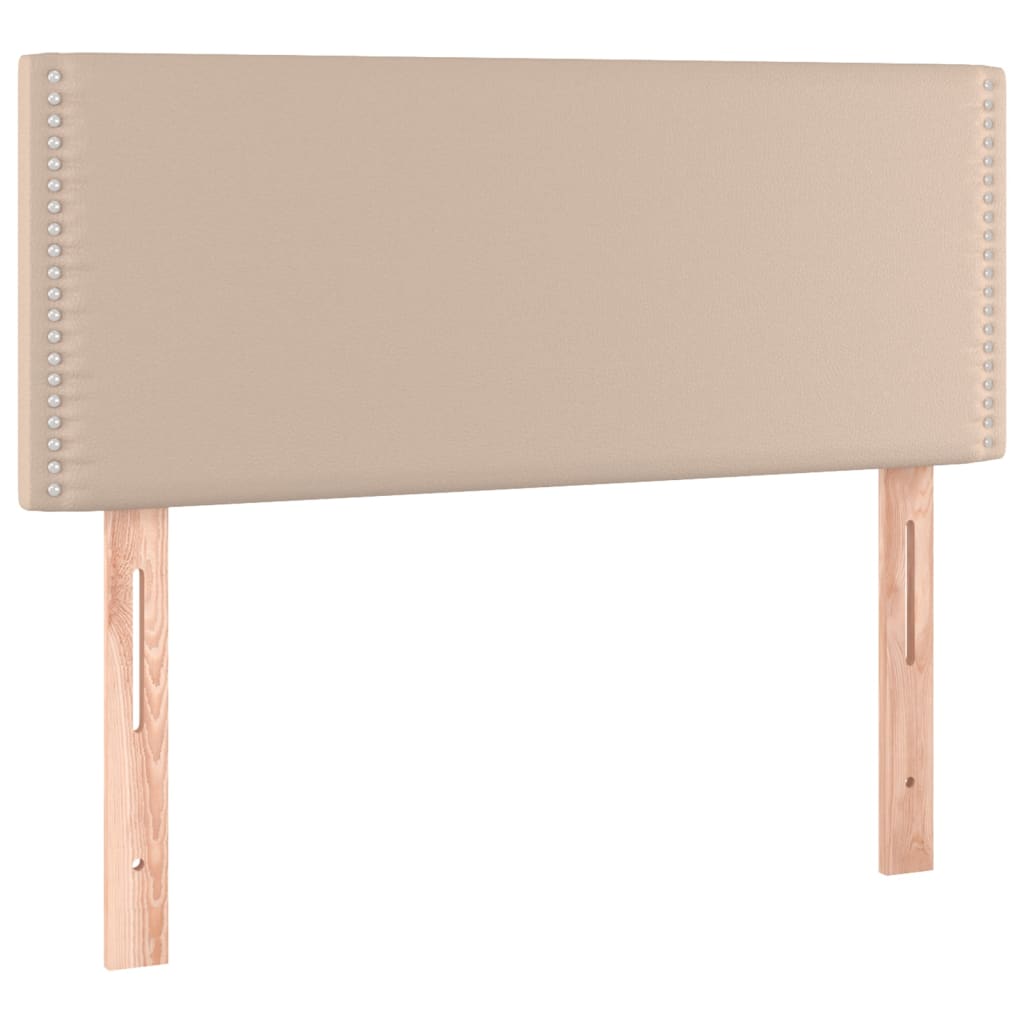 Krevet s oprugama i madrac cappuccino 80x200 cm od umjetne kože