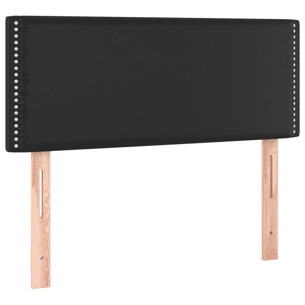 Krevet s oprugama i madracem crni 120 x 200 cm od umjetne kože