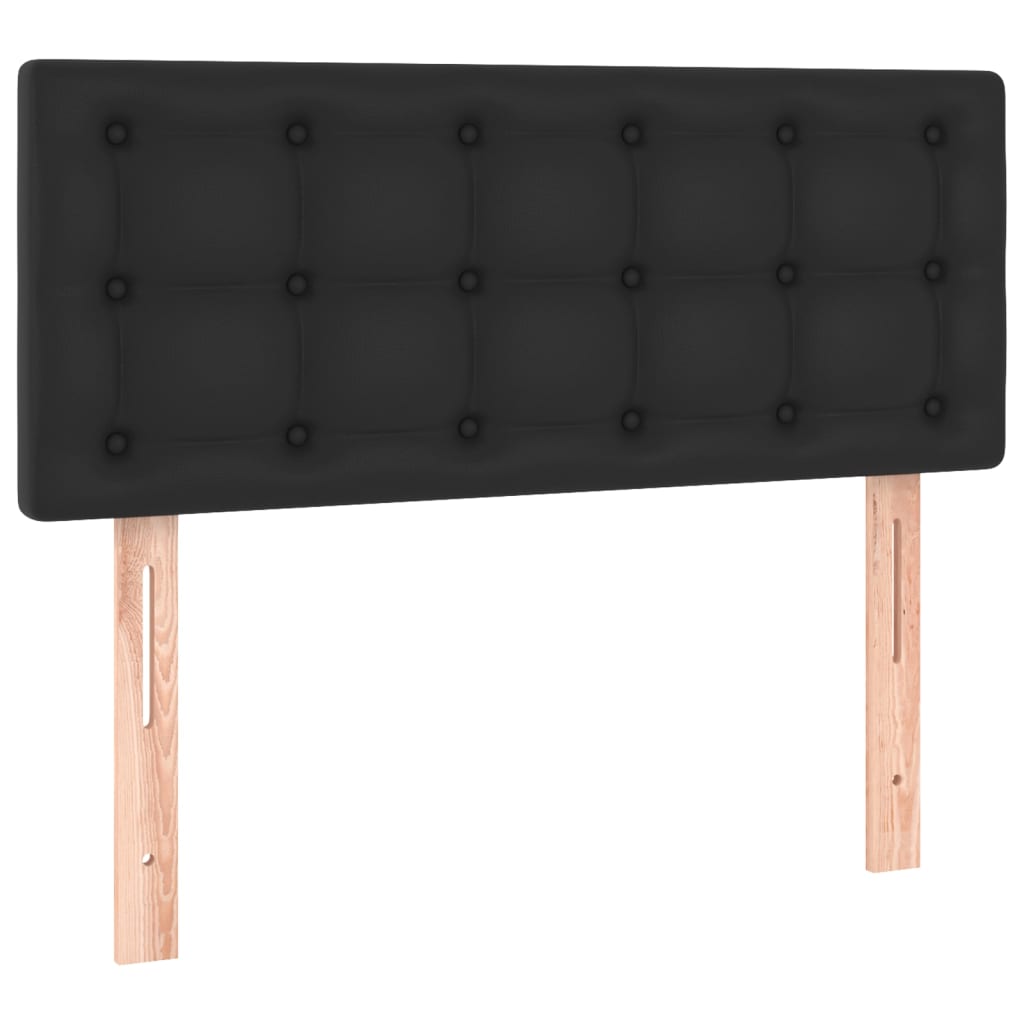 Krevet s oprugama i madracem crni 80 x 200 cm od umjetne kože