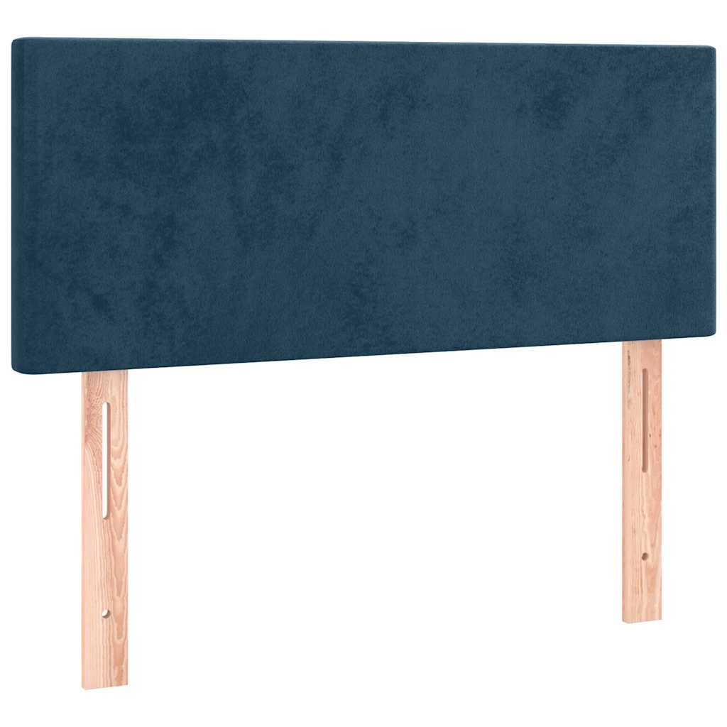 Box spring krevet s madracem tamnoplavi 120 x 200 cm baršunasti