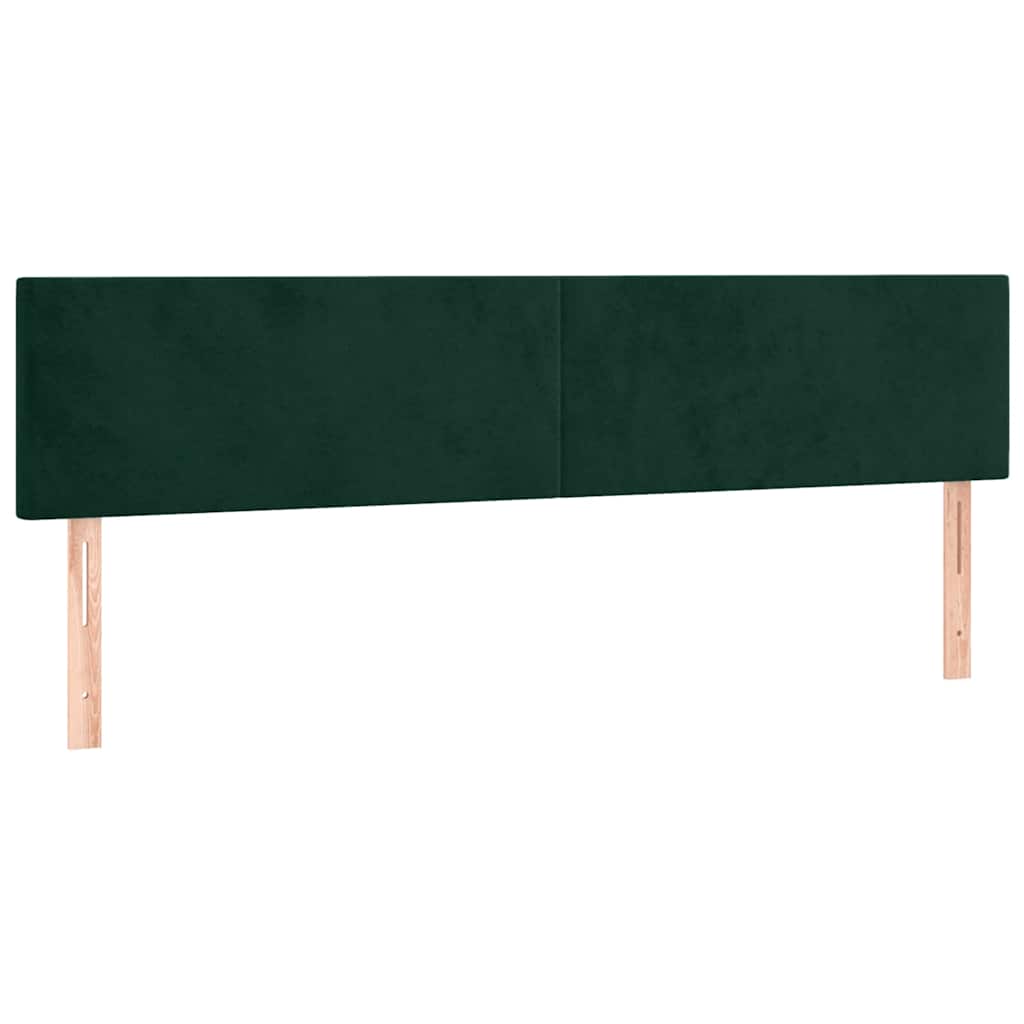 Krevet s oprugama i madracem tamnozeleni 160x200 cm baršunasti