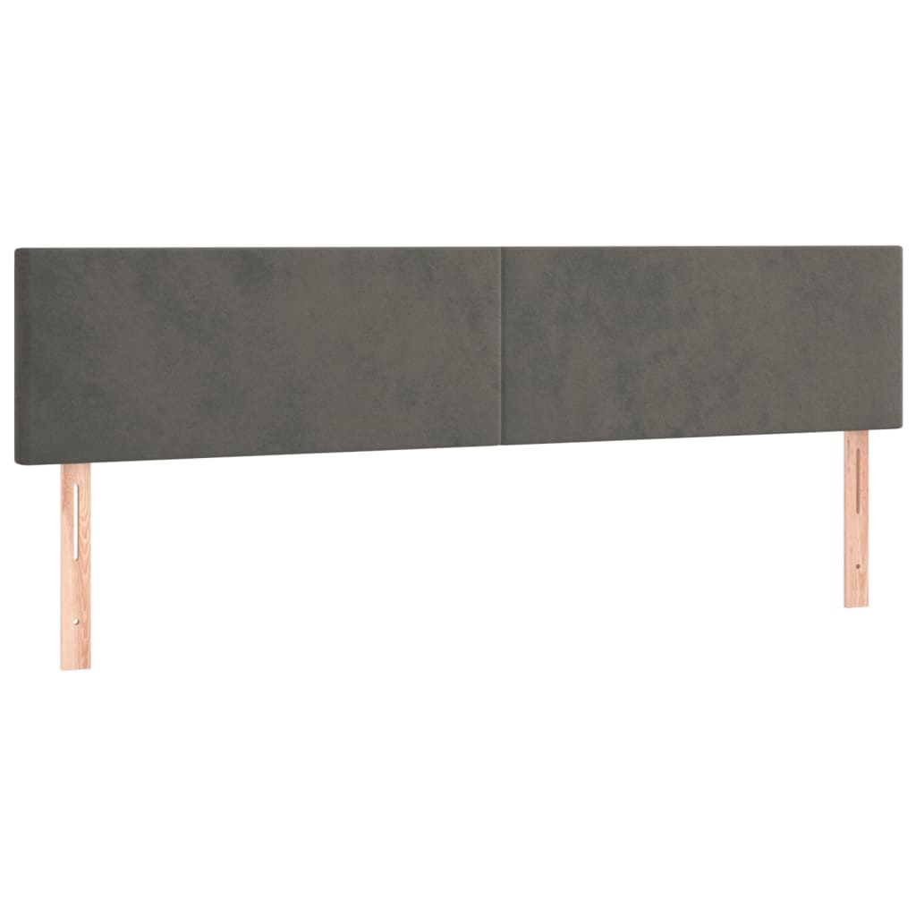 Krevet s oprugama i madracem tamnosivi 200x200 cm baršunasti