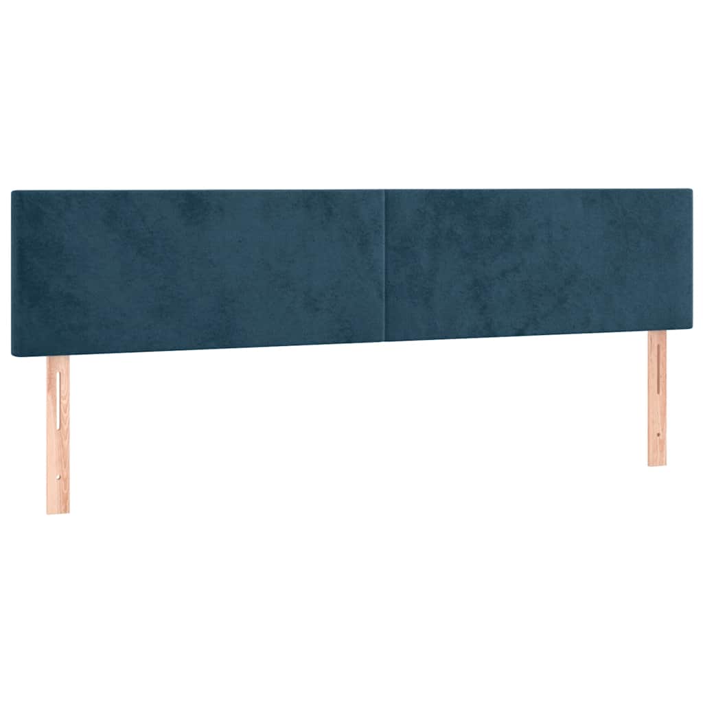 Krevet s oprugama i madracem tamnoplavi 200x200 cm baršunasti
