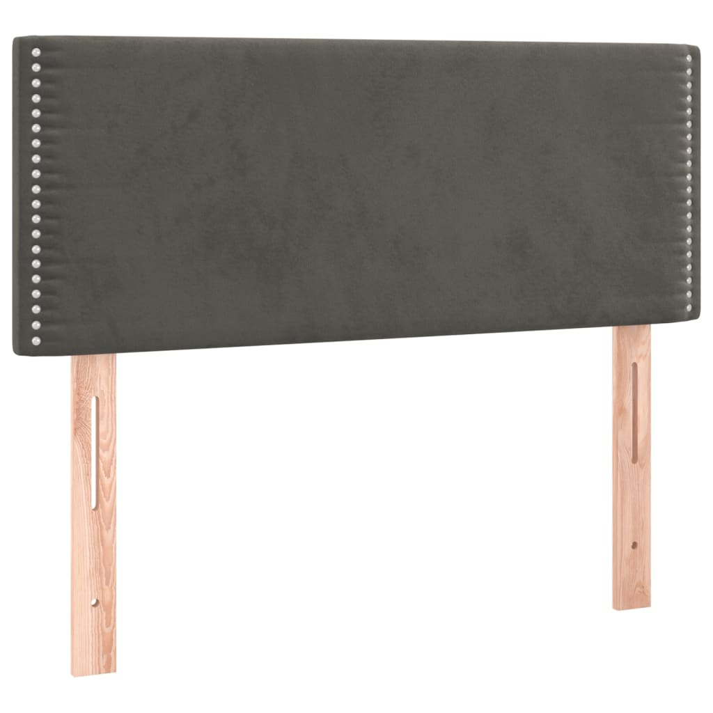 Box spring krevet s madracem tamnosivi 100x200 cm baršunasti