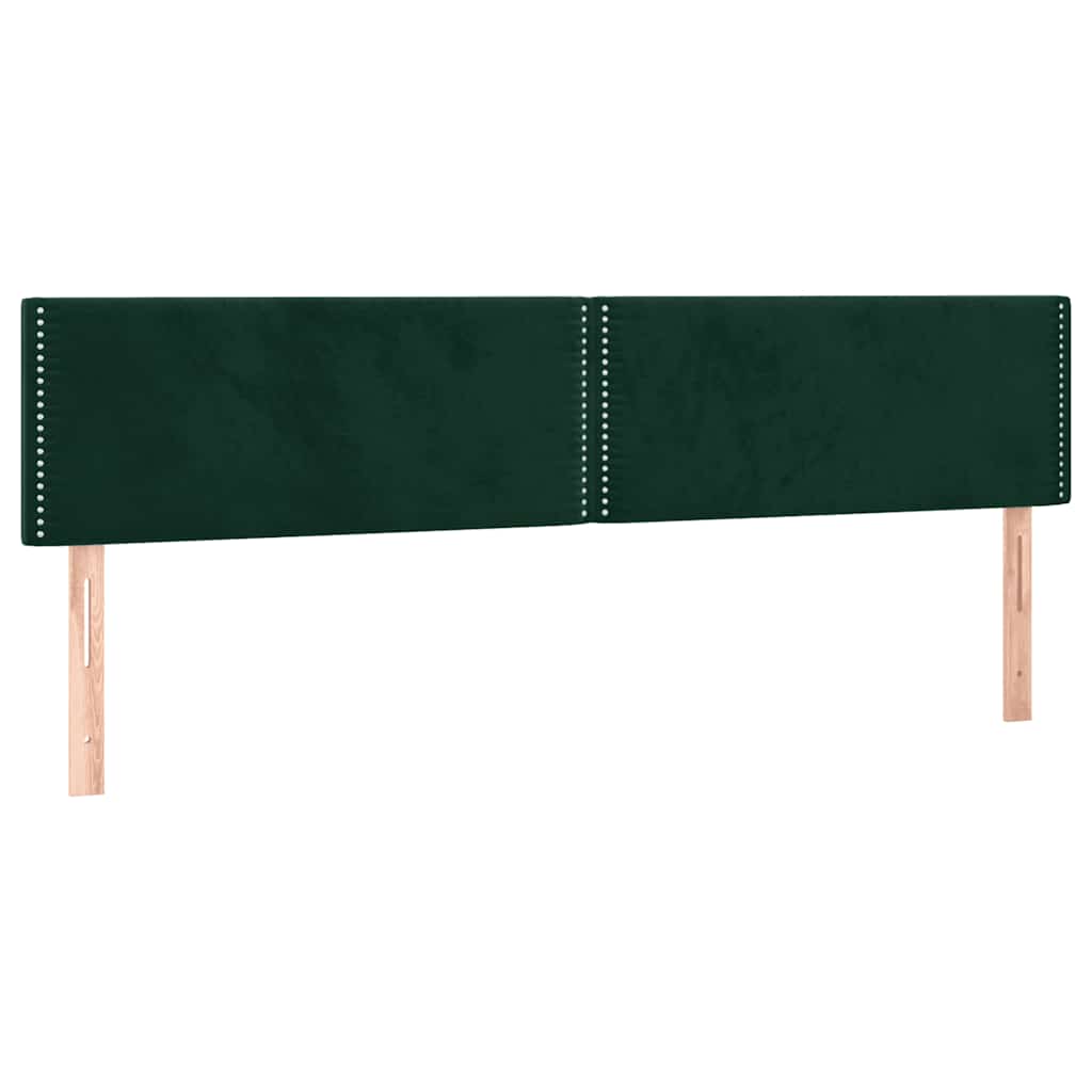 Krevet s oprugama i madracem tamnozeleni 180x200 cm baršunasti