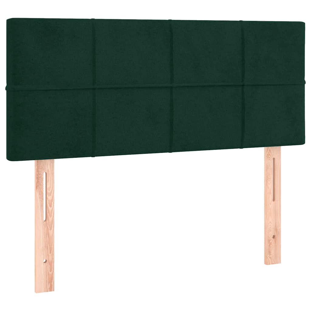 Box spring krevet s madracem tamnozeleni 90x200 cm baršunasti