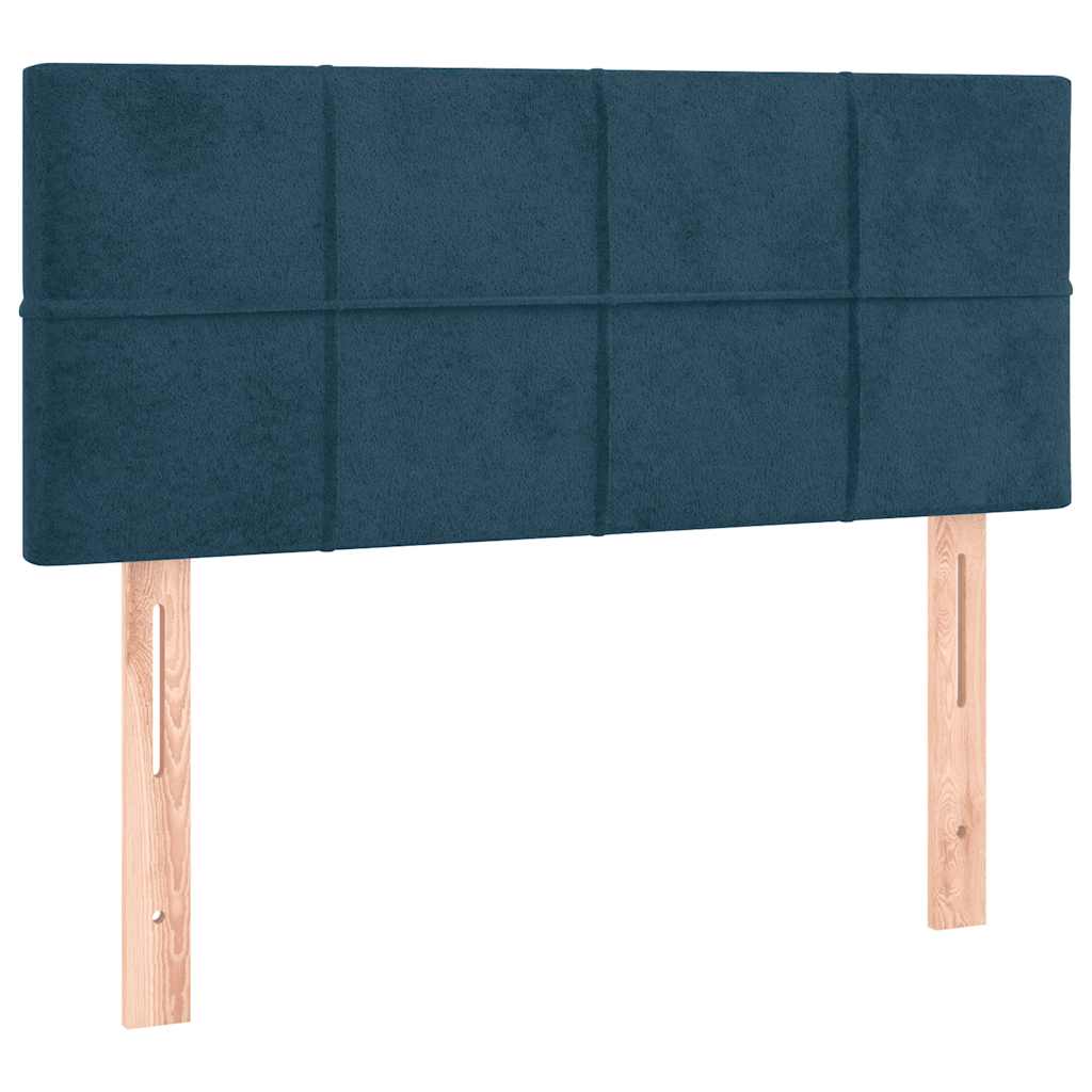 Box spring krevet s madracem tamnoplavi 100x200 cm baršunasti